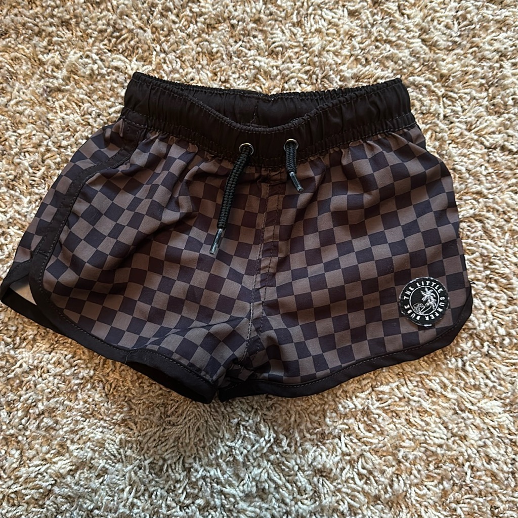 Little Surfer Dude Swim Trunks. Size 6-12 Months.